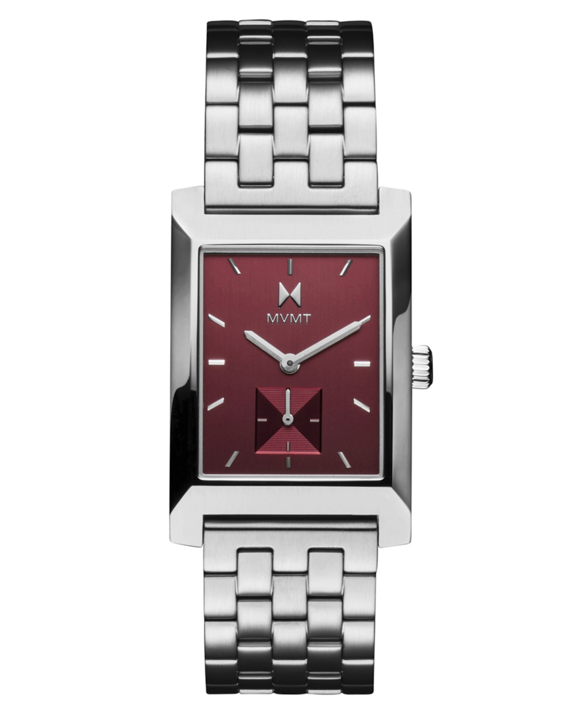 Men's Newporter Silver Tone Stainless Steel Bracelet Watch, 28mm - Silver