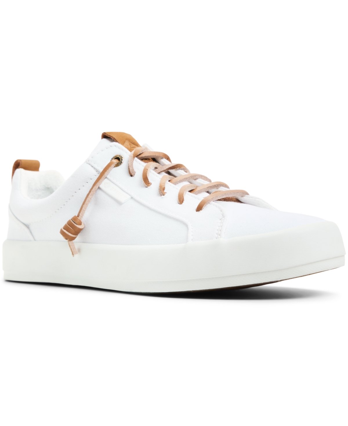 Sperry Women's Bermuda Beach Twill Lace Up Sneakers In White