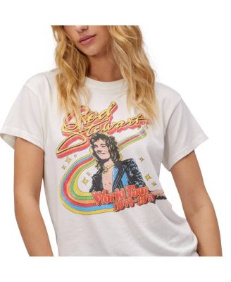 Women's White Rod Stewart 1978/79 World Tour Graphic T-Shirt