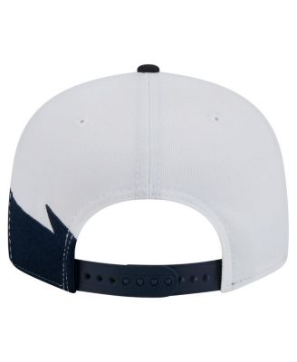Men's Navy/White Cleveland Guardians Jagged 9FIFTY Snapback Hat
