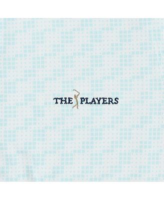Women's Aqua THE PLAYERS Drive Clubhouse Grid Sleeveless Polo Shirt