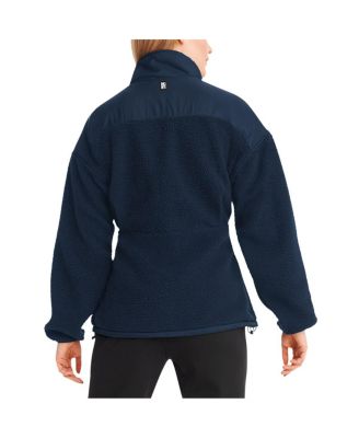 Women's Navy Buffalo Bills Drew Mixed Media Full-Zip Jacket