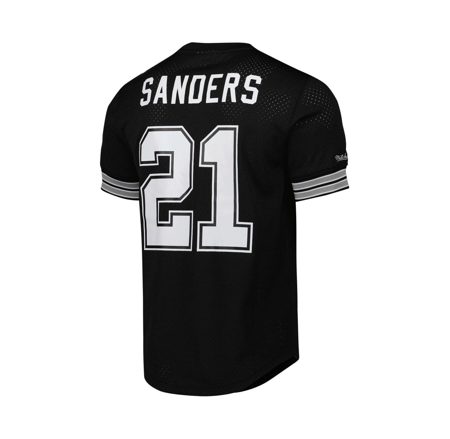 Men's Deion Sanders Black Dallas Cowboys Retired Player Name & Number Mesh Top