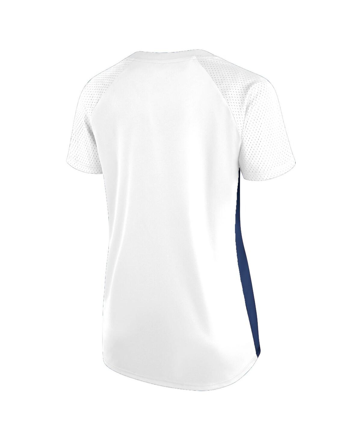 Fanatics Women's White Houston Texans Plus Size Glitter Lace-up V- Neck T-shirt In White