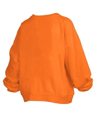 Women's Tennessee Orange Tennessee Volunteers Janise Arch Over Logo Waist Length Oversized Pullover Sweatshirt