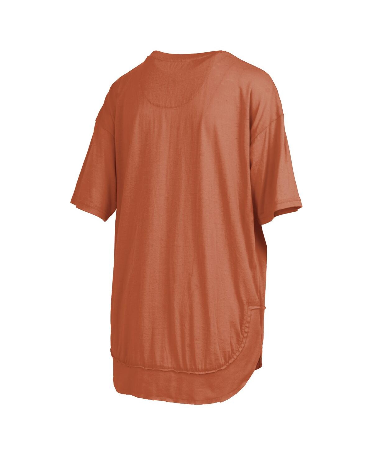 PRESSBOX WOMEN'S BURNT ORANGE TEXAS LONGHORNS PONCHO T-SHIRT 