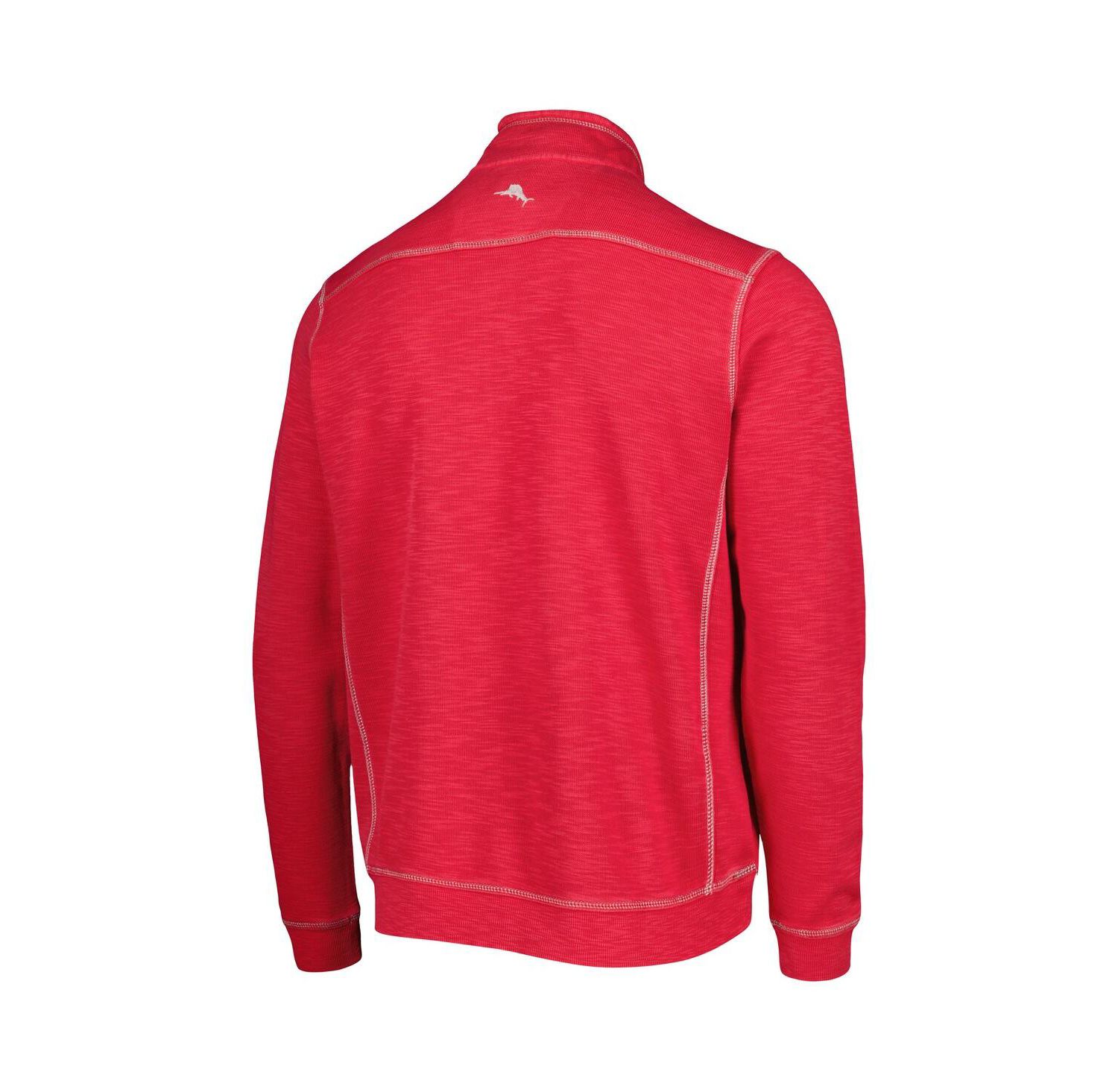 Men's Crimson Washington State Cougars Sport Tobago Bay Tri-Blend Mock Neck Half-Zip Jacket