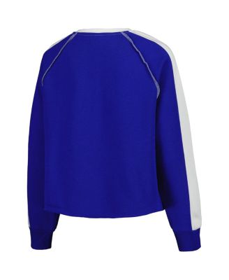 Women's Royal Florida Gators Blindside Raglan&nbsp;Cropped Pullover Sweatshirt