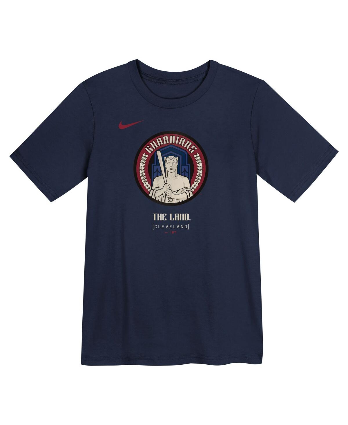 Nike Preschool Navy Cleveland Guardians City Connect T-shirt In Navy