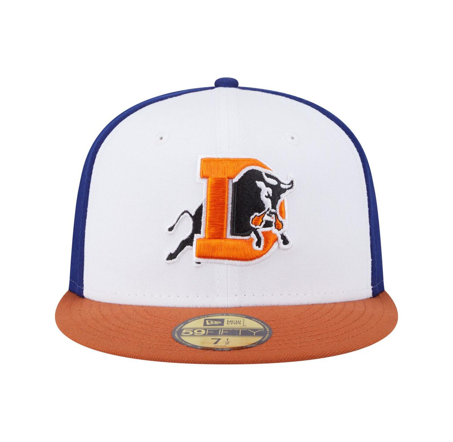 Men's White/Orange Durham Bulls Authentic Collection 59FIFTY Hat
