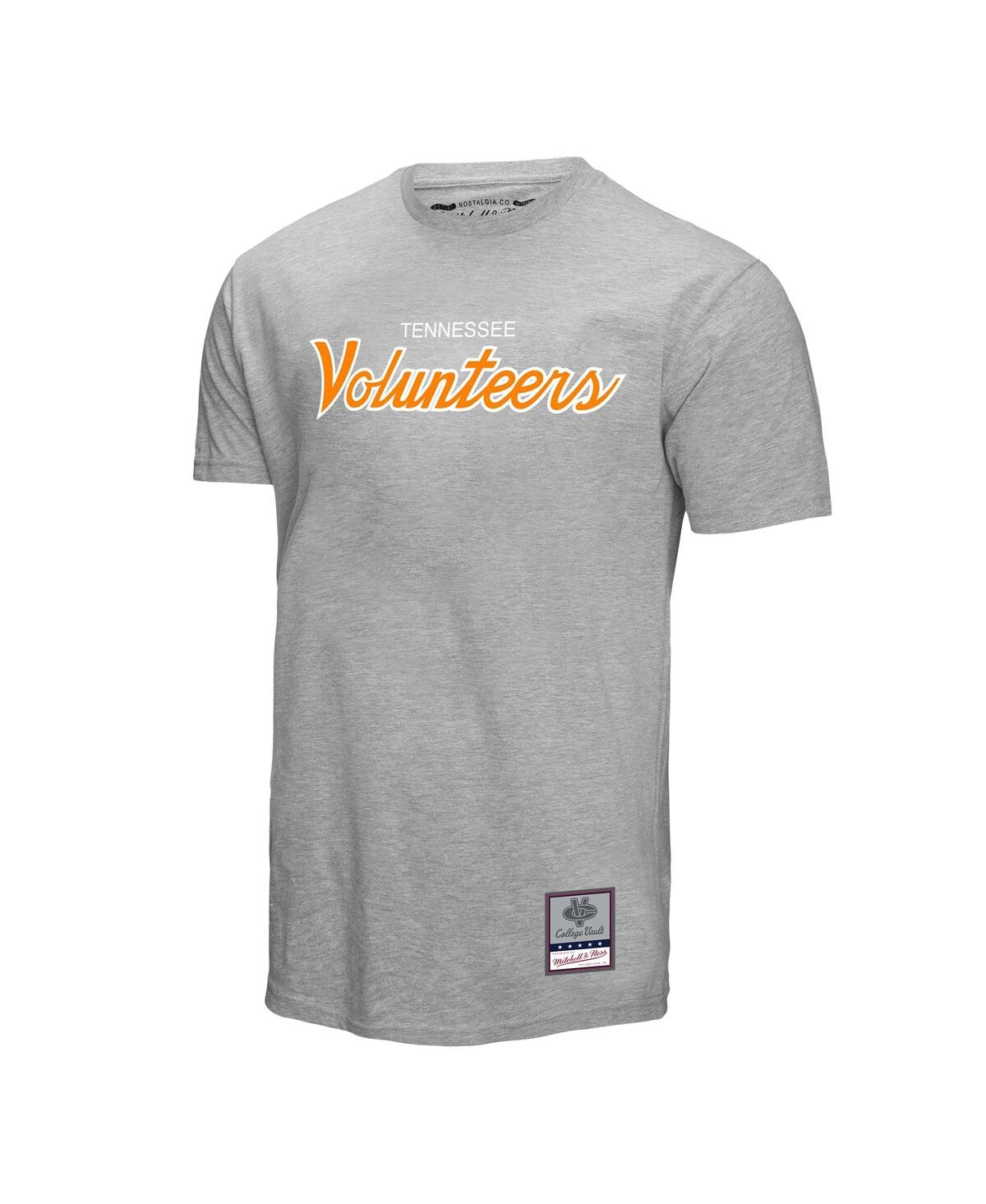 Mitchell & Ness Gray Tennessee Volunteers Elite Script T-shirt In Gray