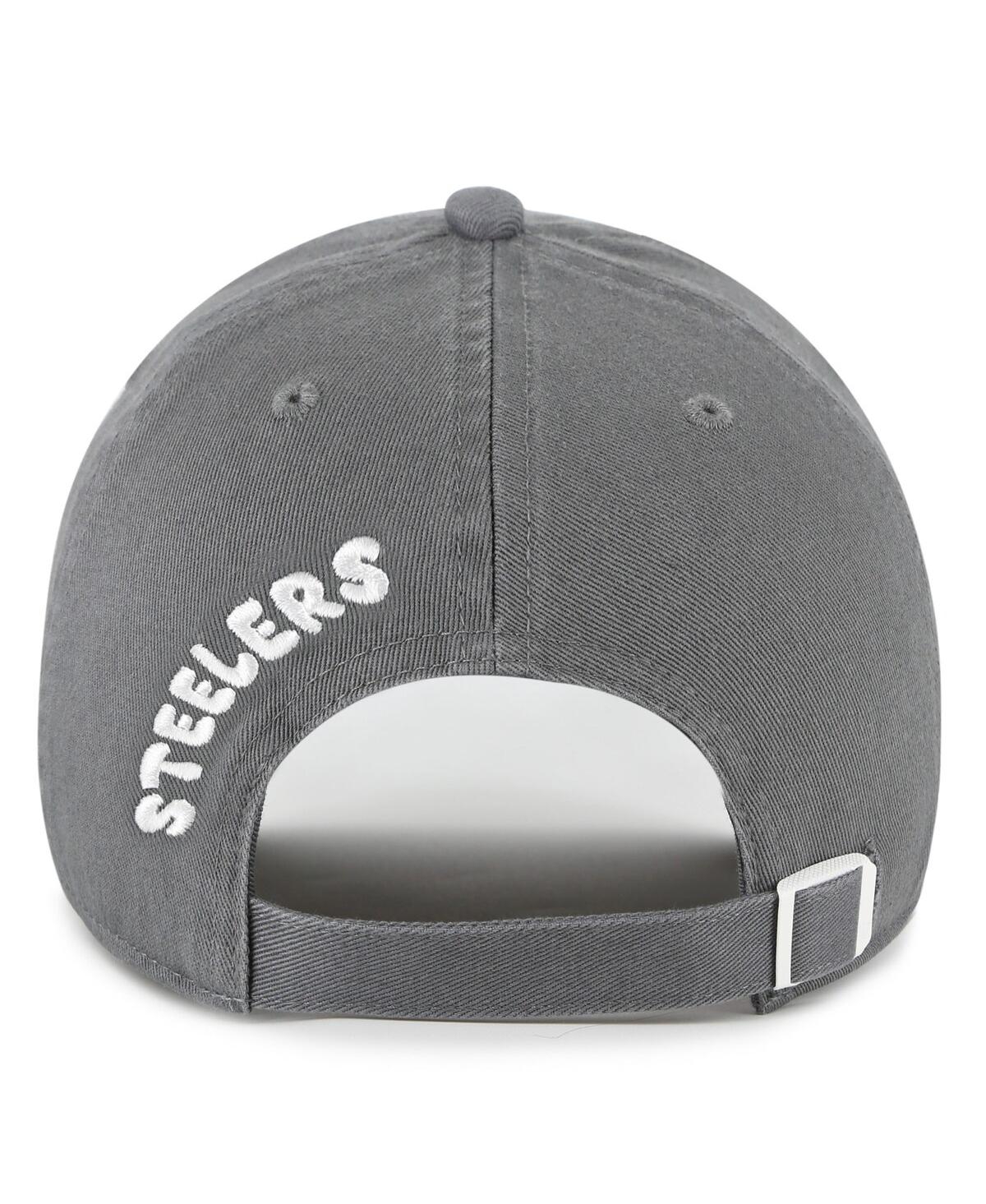 47 Brand Women's Gray Pittsburgh Steelers Bright Side Clean Up Adjustable Hat In Gray