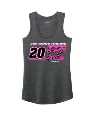 Women's Heather Black Christopher Bell Name Number Tank Top
