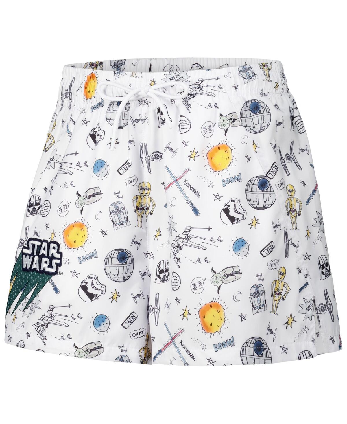 Freeze Max Women's White Star Wars Pop Art Club Shorts In White