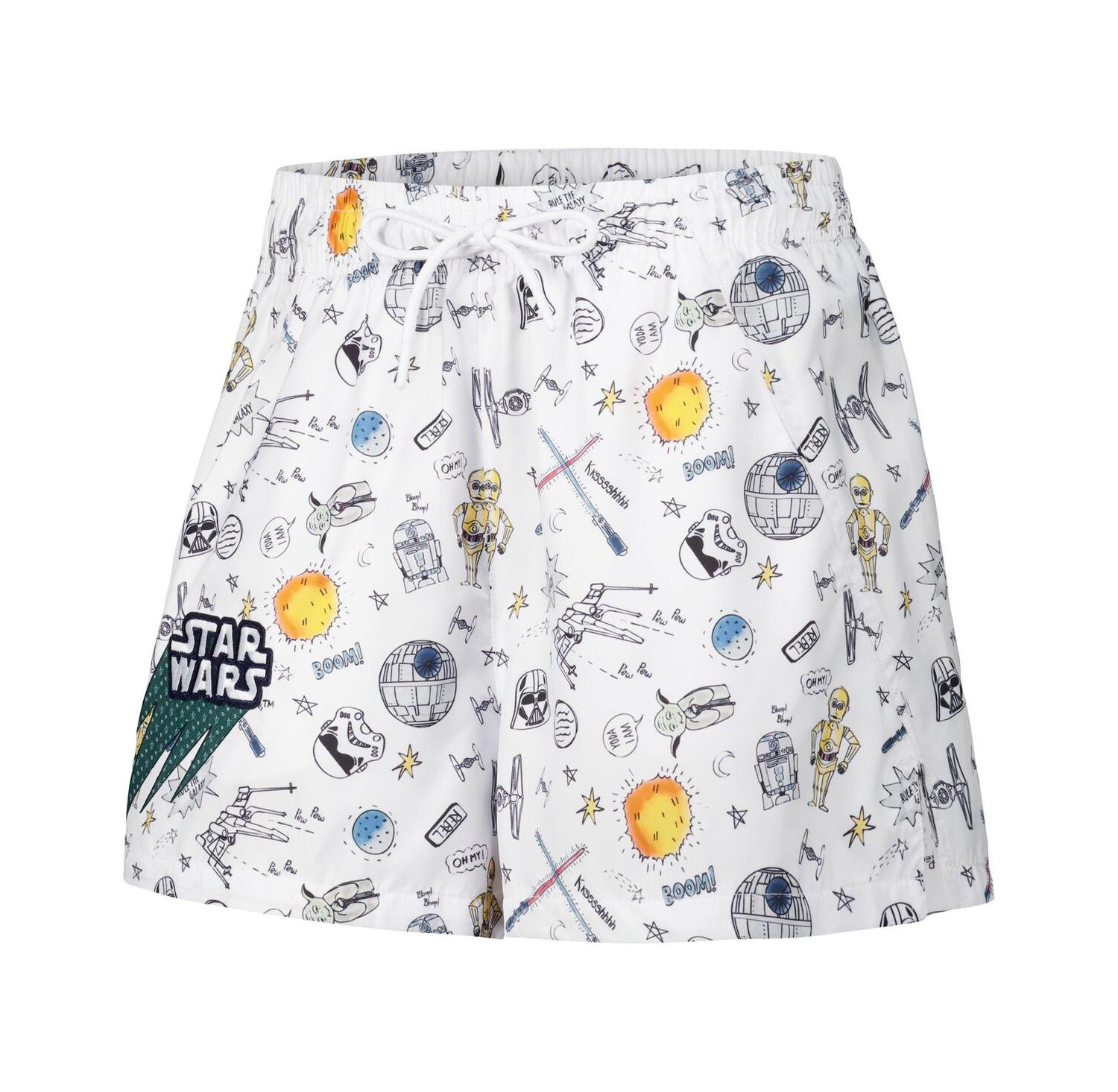 Women's White Star Wars Pop Art Club Shorts