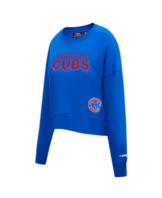 Women's Royal Chicago Cubs Game Day Classics Crewneck Pullover Sweatshirt