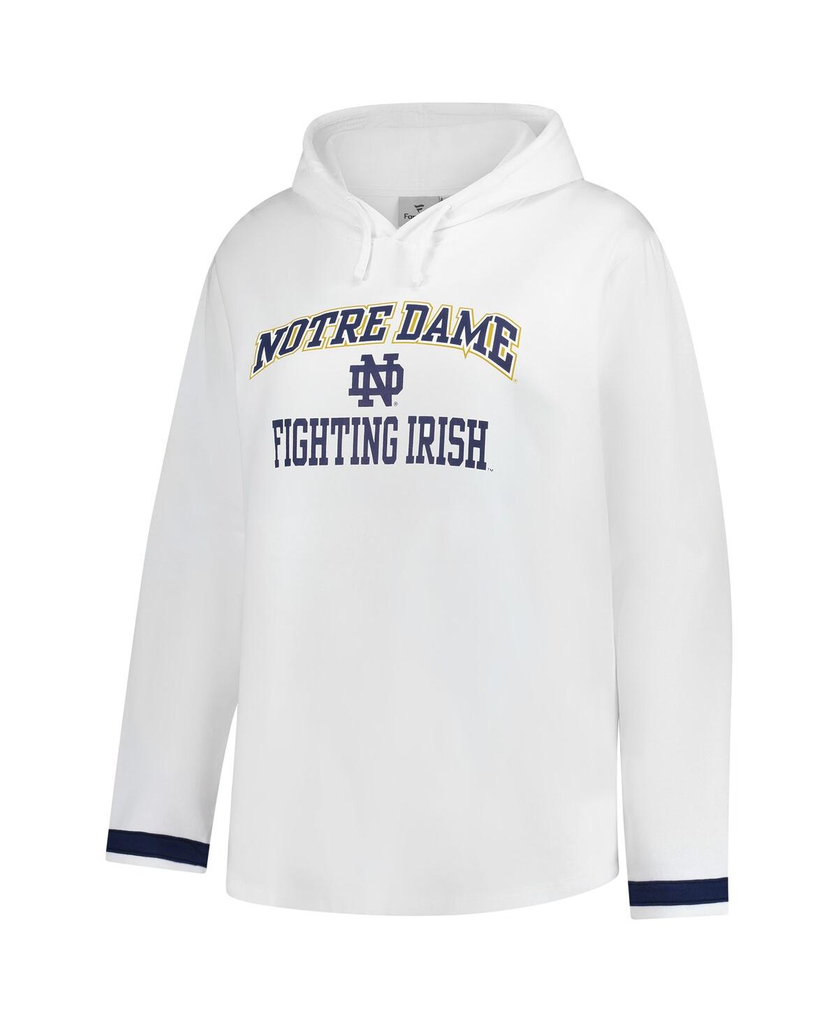 Fanatics Women's White Notre Dame Fighting Irish Plus Size Pullover Hoodie In White