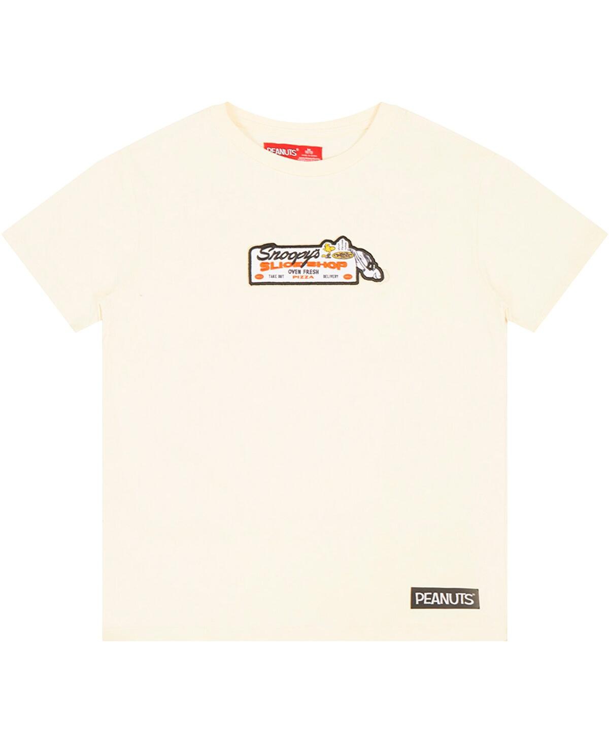 Shop Freeze Max Big Boys And Girls Cream Peanuts Snoopy's Slice Shop T-shirt