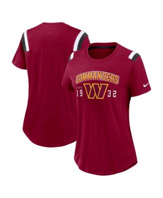 Nike - Women's Heather Red Washington Commanders Historic Slub Fashion T-Shirt