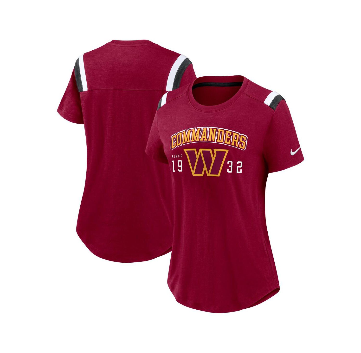 Women's Heather Red Washington Commanders Historic Slub Fashion T-Shirt