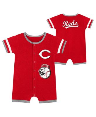 Outerstuff - Baby Boys and Girls 2-Piece Red Cincinnati Reds Double Hit Coverall Set