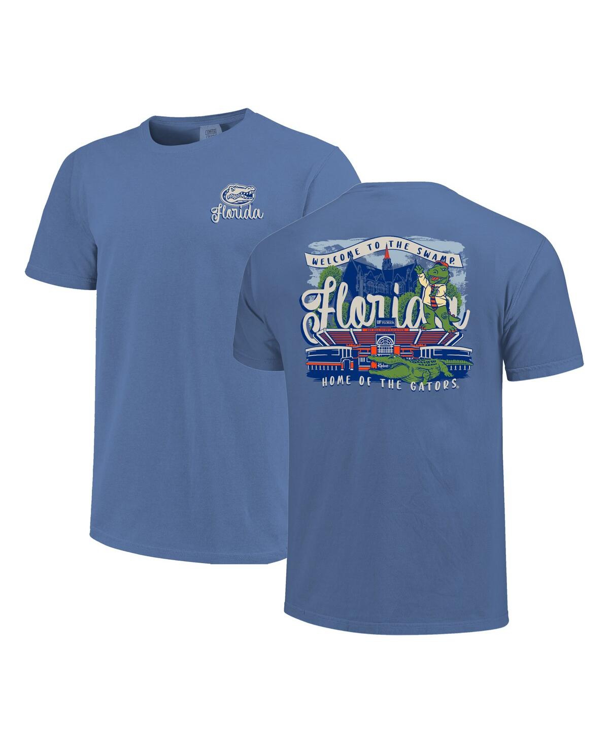 Image One Women's Royal Florida Gators Comfort Colors Campus Scene Drawing Script T-Shirt