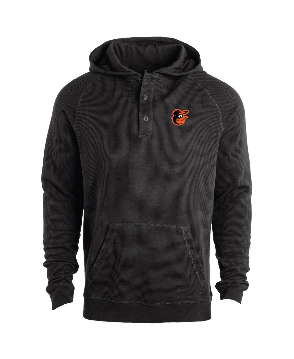 DUNBROOKE MEN'S BLACK BALTIMORE ORIOLES MONTANA RAGLAN PULLOVER HOODIE 
