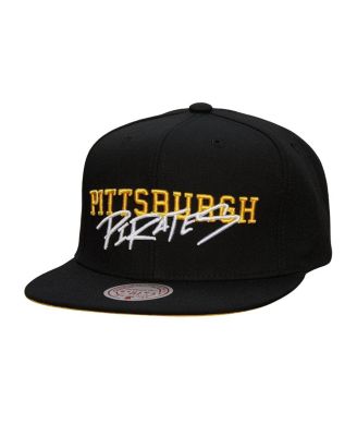 Men's Black Pittsburgh Pirates Team Tagged Snapback Hat