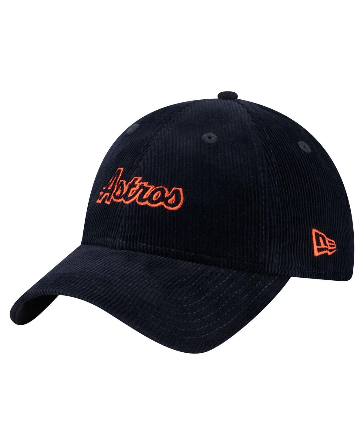 New Era Women's Navy Houston Astros Corduroy 9twenty Adjustable Hat In Navy