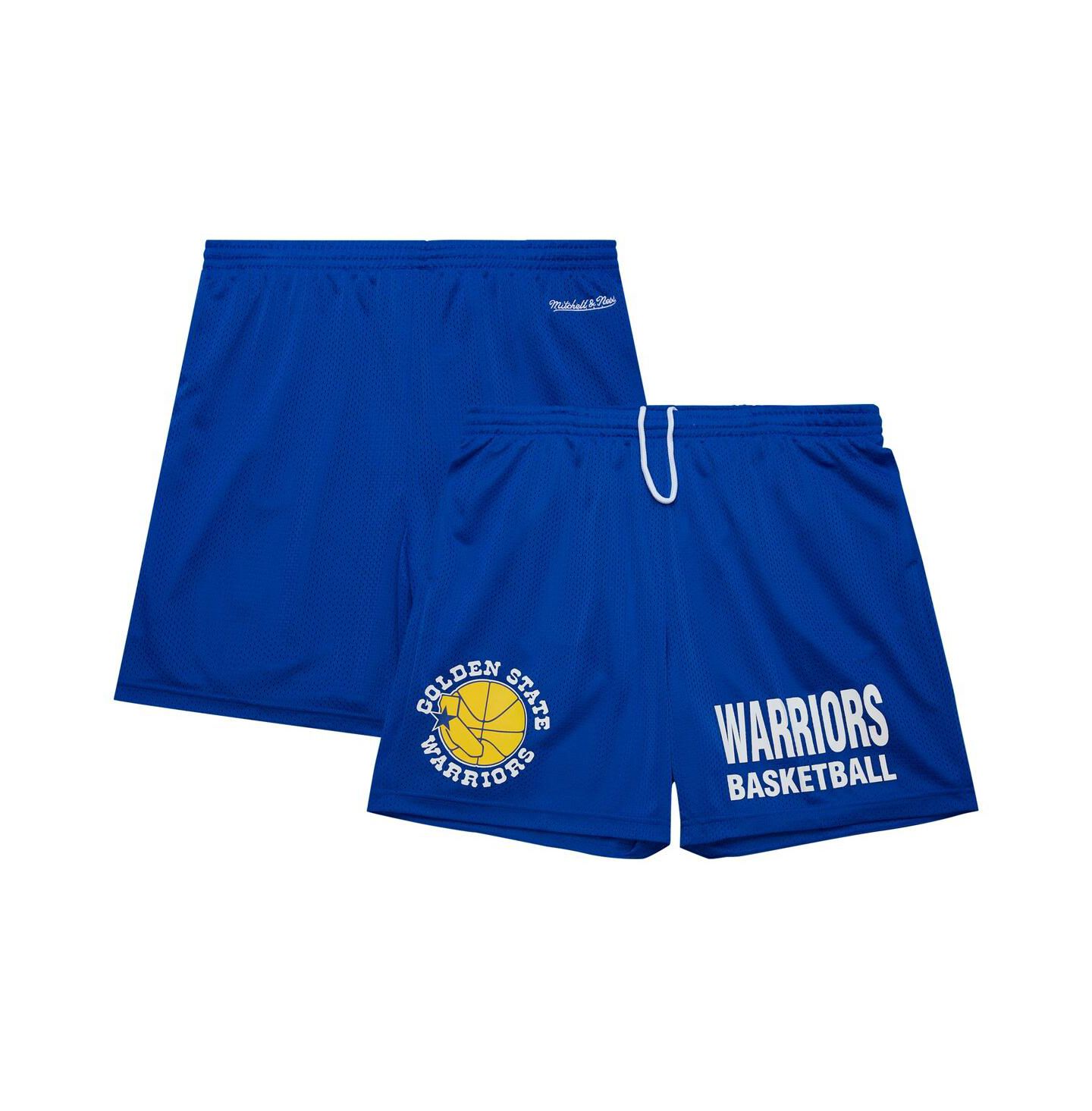 Мужские шорты Mitchell & Ness Royal Golden State Warriors Hardwood Classics Gameday Mesh — фото 1