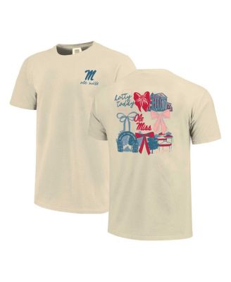 Comfort Colors - Women's  Natural Ole Miss Rebels Coquette T-Shirt