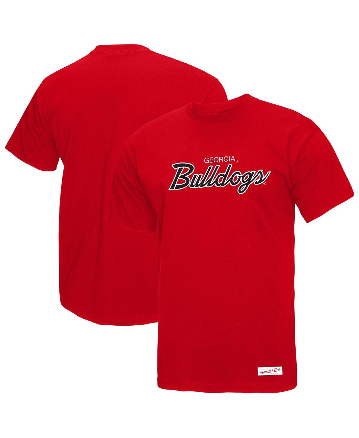 Mitchell & Ness Men's Red Georgia Bulldogs Elite Script T-shirt In Red