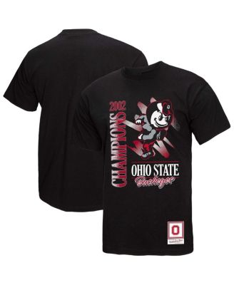 Mitchell & Ness - Men's  Black Ohio State Buckeyes Retro Brush Mineral Wash T-Shirt