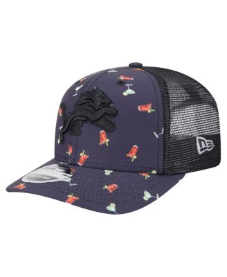New Era - Men's&nbsp; Navy/Black Detroit Lions Adventure Drinks Pattern 9SEVENTY Stretch-Snap Hat