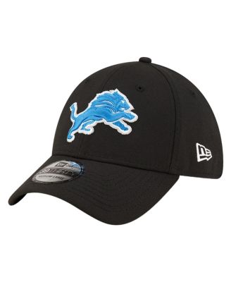 New Era - Men's  Black Detroit Lions Team Classic 39THIRTY Flex Hat