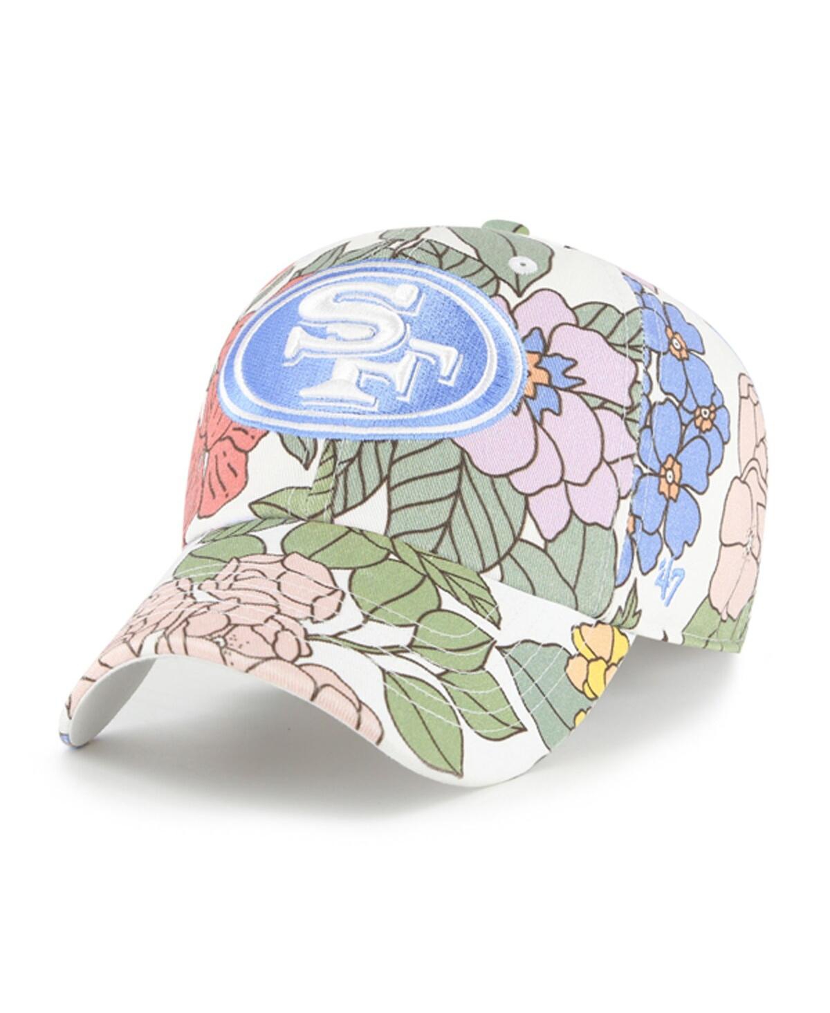 47 Brand Women's White San Francisco 49ers Florentina Clean Up Adjustable Hat In White