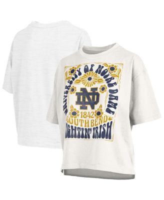 Pressbox - Women's White Notre Dame Fighting Irish Harmony Oversized T-Shirt