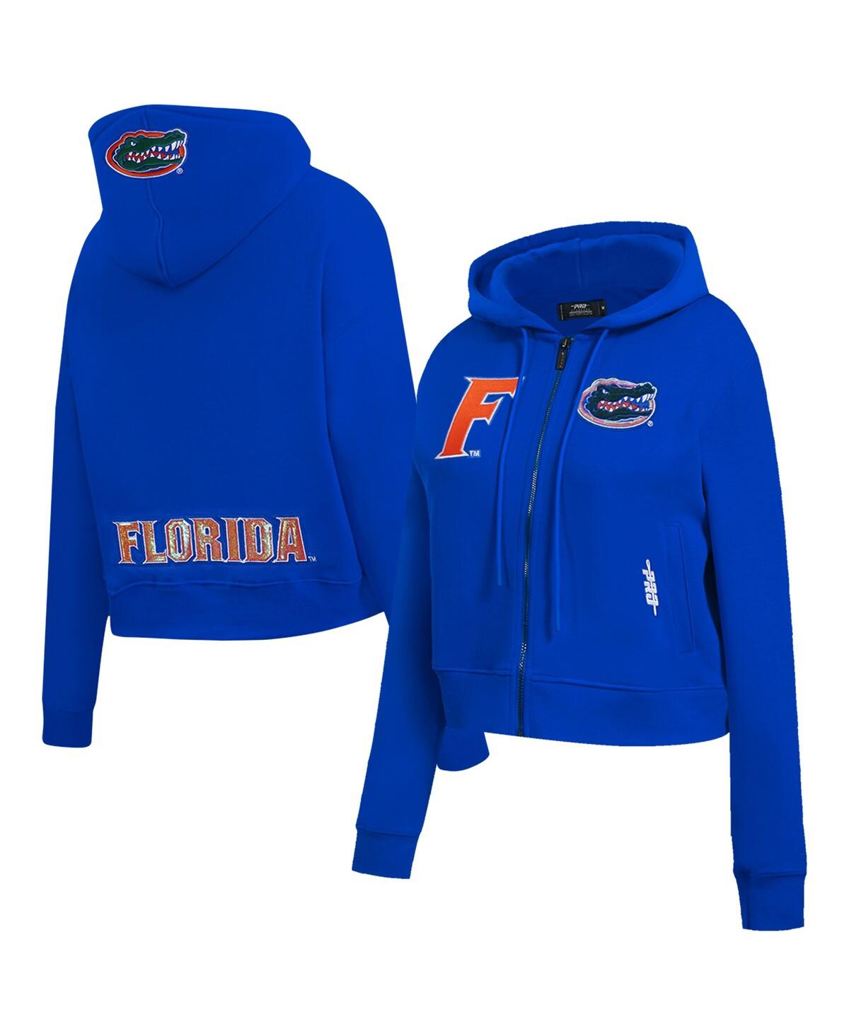 Women's Royal Florida Gators Game Day Sequin Full-Zip Hooded Jacket - Royal