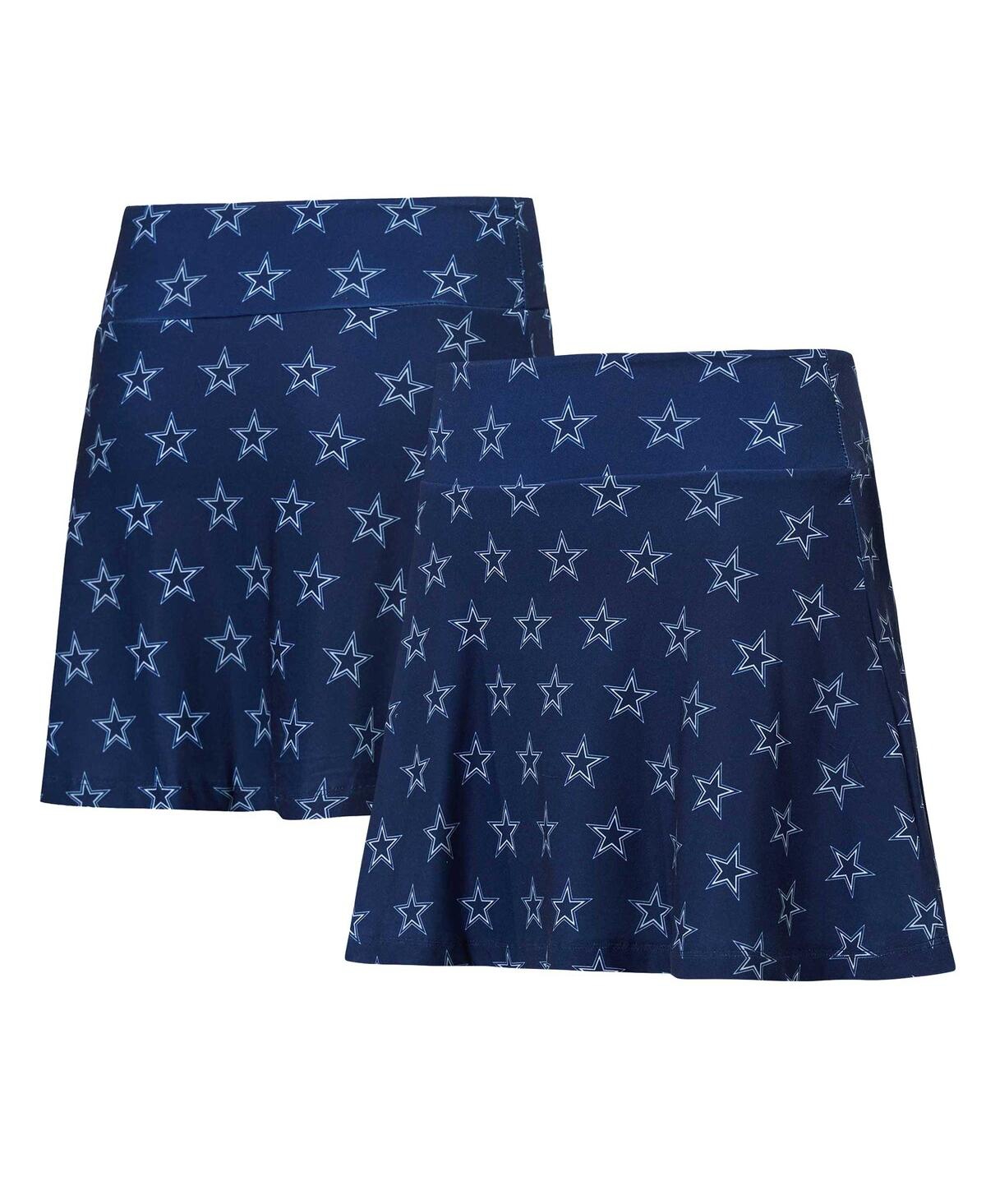 Shop Concepts Sport Women's Navy Dallas Cowboys Record Allover Print Knit Sleep Skort