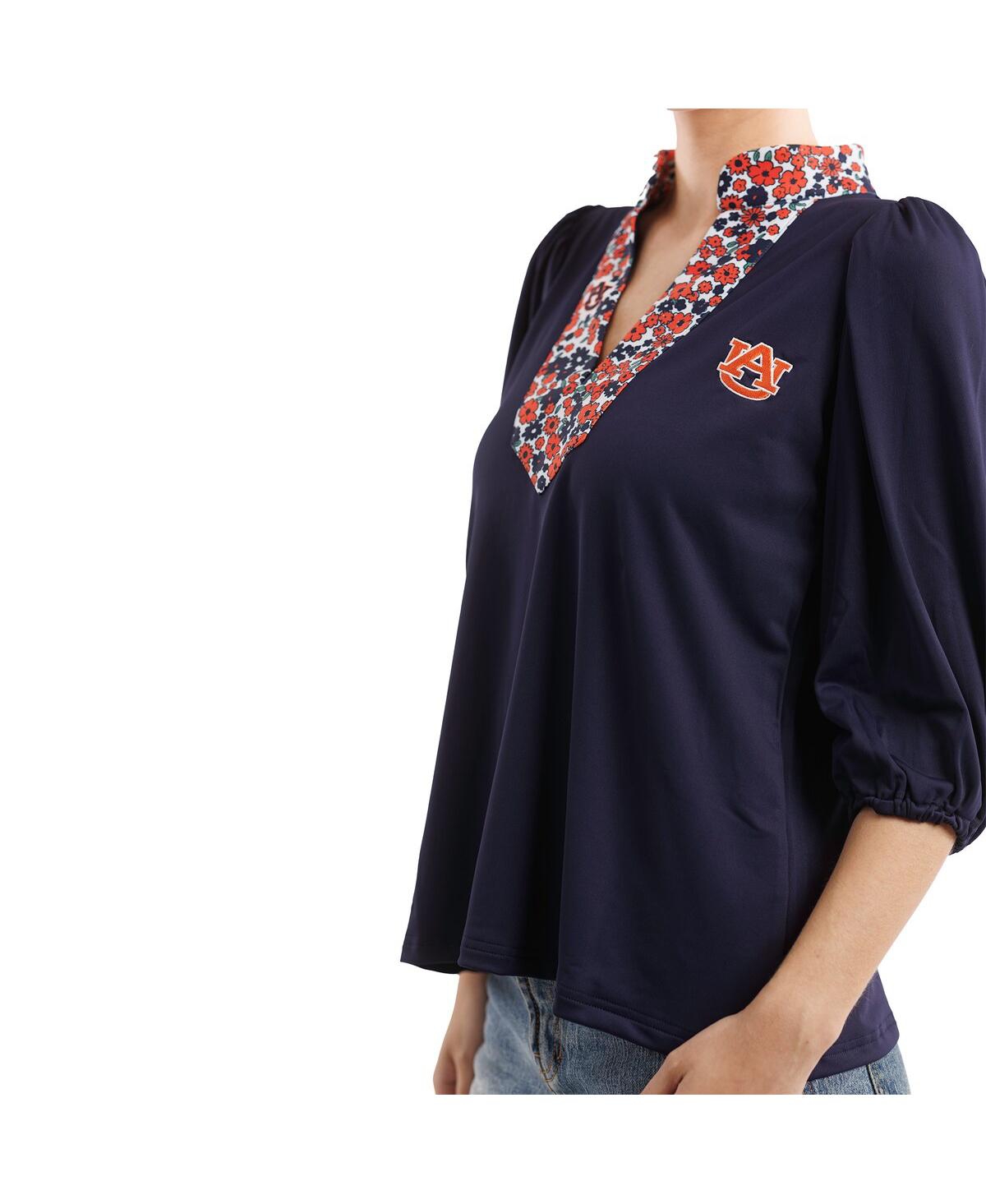 Women's Navy Auburn Tigers Tailgate Collection Eliza Top - Navy