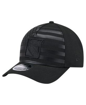 New Era - Men's Black New York Rangers Game Day Stealth Flag 9FORTY A-Frame Adjustable Hat