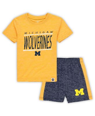 Wes & Willy - Toddler 2-Piece Maize/Navy Michigan Wolverine T-Shirt and Shorts Set