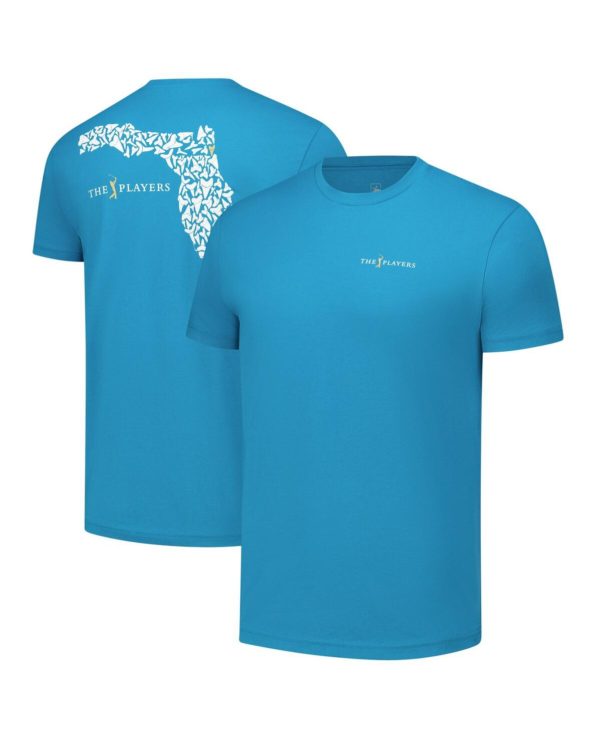 Men's and Women's Blue The Players Shark State T-Shirt - Blue