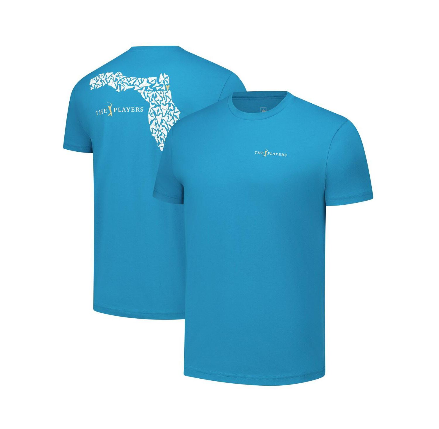 Men's and Women's Blue THE PLAYERS Shark State T-Shirt