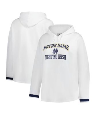 Fanatics - Women's White Notre Dame Fighting Irish Plus Size Pullover Hoodie