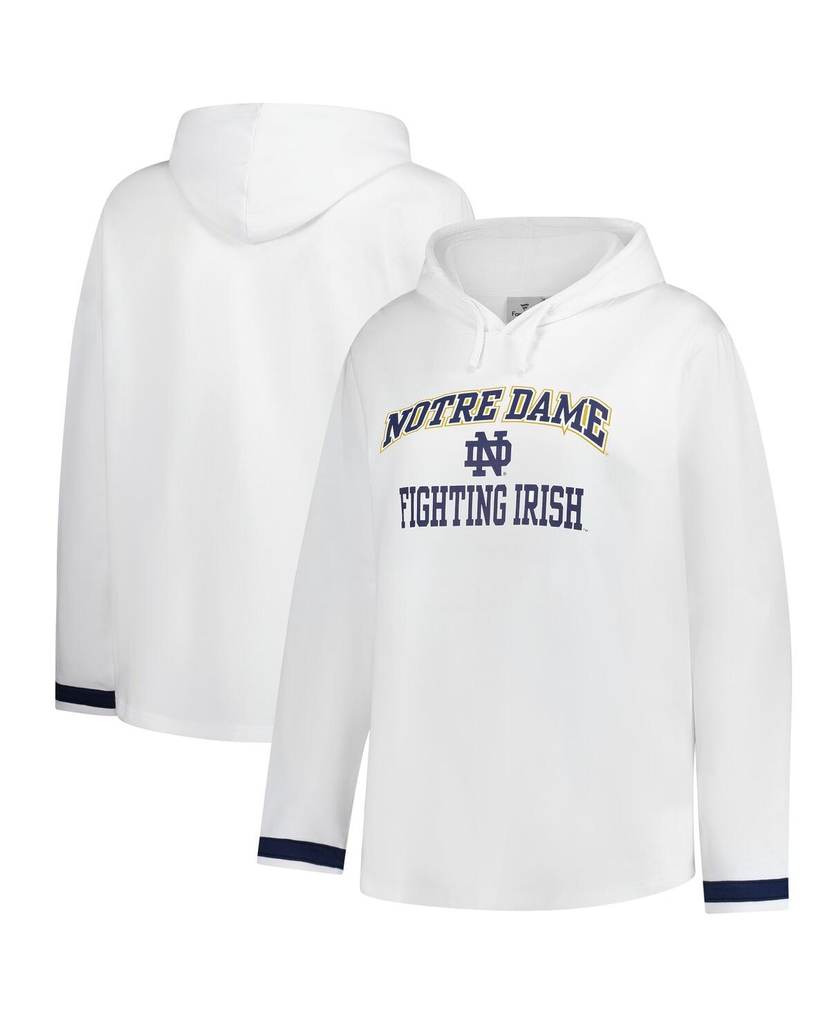 Fanatics Women's White Notre Dame Fighting Irish Plus Size Pullover Hoodie In White