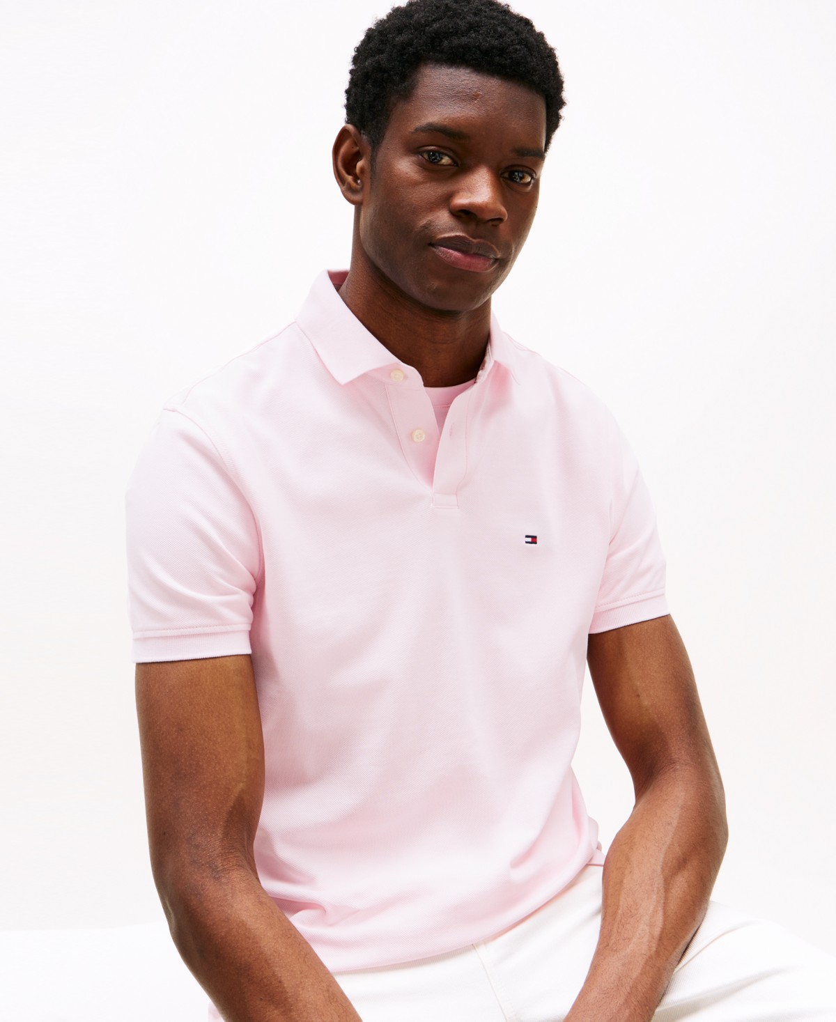 Мужские рубашки Tommy Hilfiger Men's Cotton Classic-Fit 1985 Polo Shirt — фото 2