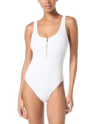 Michael Kors - Women's Zip-Front One-Piece Swimsuit