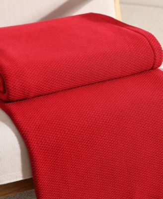 Solid Cotton Pique Blanket, Full/Queen