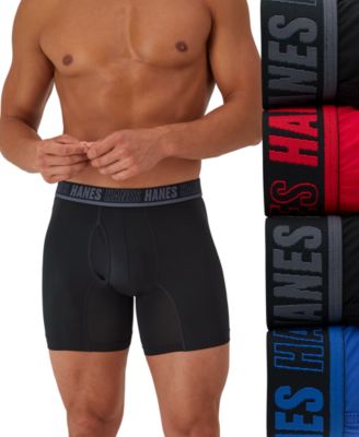 Men's Moves Ultimate 4-Pk. Anti-Chafe 6" Boxer Briefs